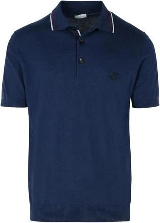 Etro T-shirts en Polos - Heren - Polos - Blauw - 2XL - Tops