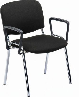 Regalos Miguel Sillas De Escritorio - Pack 4 Sillas Ofis Chrome Con Brazos - Negro