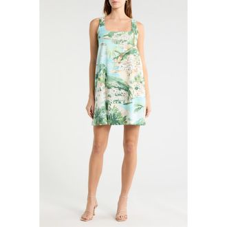 Sugarlips Piti Town Zenica Minidress in Aqua-Multi at Nordstrom, Size X-Large