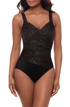 Miraclesuit Brillante Madero One-Piece Swimsuit in Black at Nordstrom Rack, Size 6