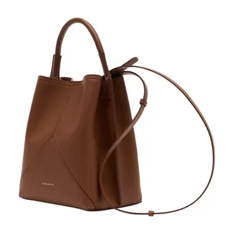 Victoria Beckham Womens Calfskin Leather Bucket Bag Brown