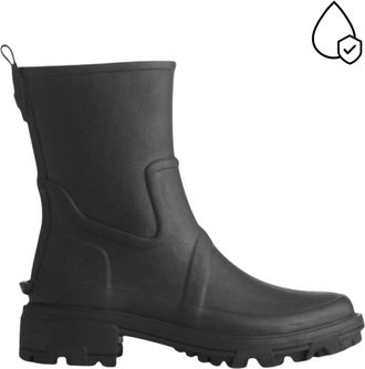 Rag & Bone Womens Shiloh Combat Rain Boot In Black