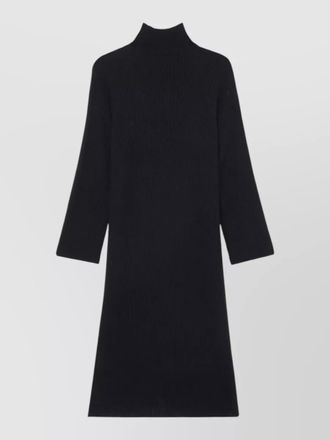 A.P.C. prisca long ribbed turtleneck knit dress