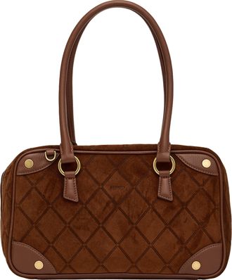 Hammitt Hammitt Meredith Chocolate Diamond Suede Antique Gold Med