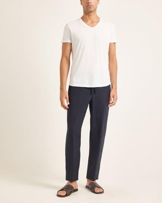 Orlebar Brown Ob V Tailored Fit V-neck T-Shirt in White at Nordstrom, Size Xx-Large