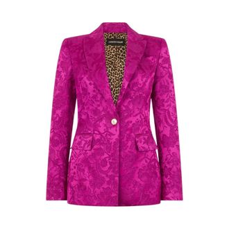 Roberto Cavalli Dames, Jassen, Roze, Maat: XL Leer
