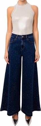 Amylynn Demi Flare Jeans In Blue