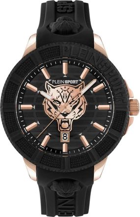 Plein Sport Quartz Horloge met Siliconen Band - Heren - Horloges - Zwart - ONE Size - Accessoires