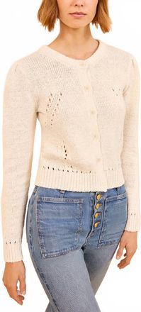 Ulla Johnson Delphina Long Sleeve Cardigan In Cowrie