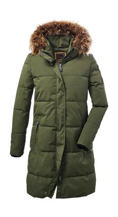 G.I.G.A. DX by killtec Steppmantel GW 18 WMN QLTD PRK, Damen, Gr. 38, olivgr&uuml;n, Oberstoff: 88% Polyester, 12% Baumwolle, Futter: 100% Polyester, Wattierung: 100% Polyester, 