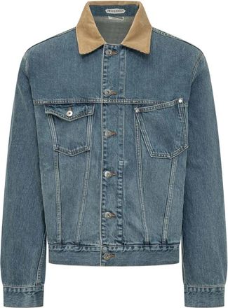 J.W.Anderson Corduroy Collar Denim Jacket - Heren - Spijkerjassen - Blauw - M - Denim - Jassen
