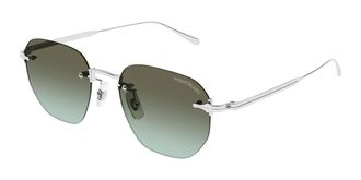 Montblanc MB0405S Asian Fit 007 Mens Sunglasses Silver Size 51
