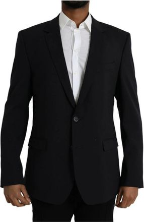 Dolce & Gabbana Heren, Jassen, Zwart, Maat: 2XL Wol