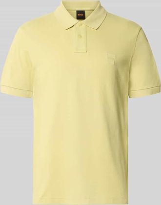 Boss Orange by Hugo Boss BOSS Orange Regular Fit Poloshirt aus Baumwoll-Mix Modell PASSENGER in Pastellgelb, Gr&ouml;&szlig;e XXXL