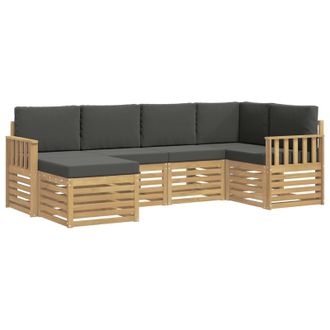 vidaXL Conjunto De Sof&aacute;s De Exterior 6 Pcs Blanco Y Antracita Vidaxl