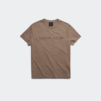 Canada Goose Emersen Embroidered T-Shirt (Men, Taupe Grey, S)