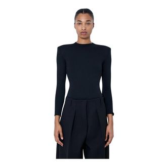 Jil Sander Dames, Tops, Zwart, Maat: S Wol