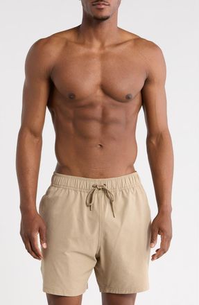 Mr. Swim Swim Trunks in Khaki W/Compression at Nordstrom Rack, Size X-Large