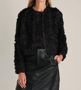 Yest Dora Floral Jacket In Black
