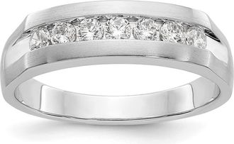 Diamond2Deal 14k Gold Lab Grown Diamond Wedding Band Ring 1/2Ct Clarity- VS Color- D-E