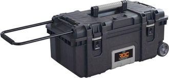 OEM Keter Roc Pro Gear - Caja De Herramientas M&oacute;vil Con Ruedas Para Almacenamiento De Herramientas, Resistente, 28 Pulgadas, Color Negro Y Gris