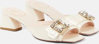 Roger Vivier BikiViv embellished patent leather mules