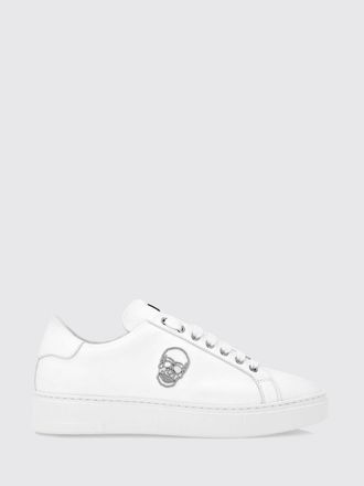 Philipp Plein Skull Print Smooth Leather Low-Top Sneakers