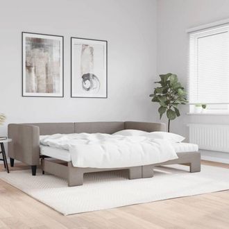 vidaXL Vidaxl - Furniture Limited - Sof&aacute; Cama Nido Con Colch&oacute;n Tela Gris Taupe