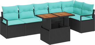 vidaXL Conjunto De Sof&aacute;s De Jard&iacute;n 7 Uds. 6-n&uacute;mero De Plazas Vidaxl