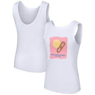 Lusso Womens Lusso Style White Philadelphia Phillies Lindy Tank Top at Nordstrom, Size Xx-Large