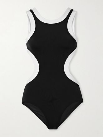 Staud Costume Da Bagno A Schiena Scoperta Bicolore Dolce - Nero