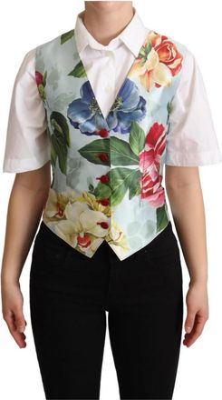 Dolce & Gabbana Mouwloos Vest Gilet - Dames - Gillet - Veelkleurig - XS - Kostuums