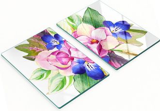 OEM Tablas De Servir De Cristal Para Cocina Con Estampado De Ramo De Flores, 2x40x52 Cm
