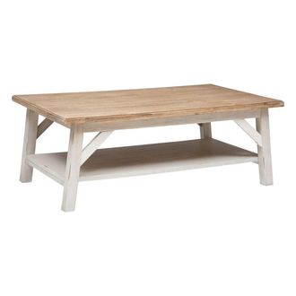 Atmosphera Tavolino Olbia In Acacia 120x70cm Bianco Atmosphera Cr&eacute;ateur DInt&eacute;rieur