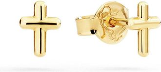 Dodo ORECCHINI MINI STUD CROCE ORO GIALLO