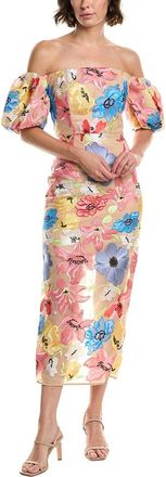 Milly Milly Lily Floral Midi Dress