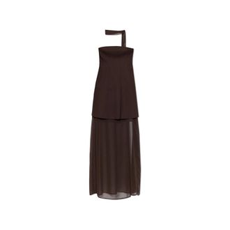 Gestuz Gzraya jurk - Dames - Maxi kleedjes - Bruin - L - Kleedjes