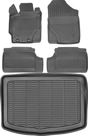 OEM Juego De Alfombrillas Para Coche Y Maletero Para Toyota Yaris Iii Hatchback (2012-2019)