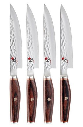 Miyabi 4-Pack Artisan Steak Knives in Silver at Nordstrom