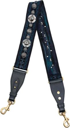 Dior Pre-owned Accessories, female, Blue, Size: ONE SIZE Pre-owned Embroidered Bag Strap