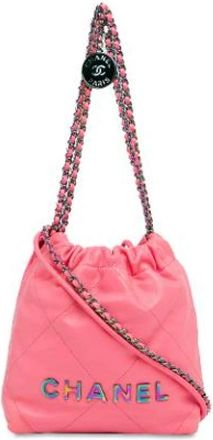 Chanel Pre-owned Leather chanel-bags - Dames - Vintage Tas - Roze - ONE Size - Leer - Vintage