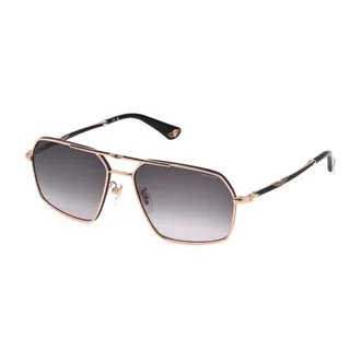 Police Accessoires, Heren, Veelkleurig, ONE Size, Spll 86 Verfijnde Aviator Zonnebril