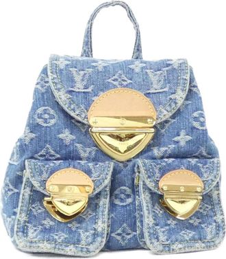 Louis Vuitton Blue Denim Backpack (Pre-Owned)