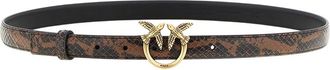 Pinko Brown Black Animal Print Belt