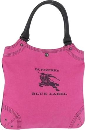 Burberry Pre-owned Tote Bag - Dames - Vintage Shopper - Roze - ONE Size - Leer - Vintage