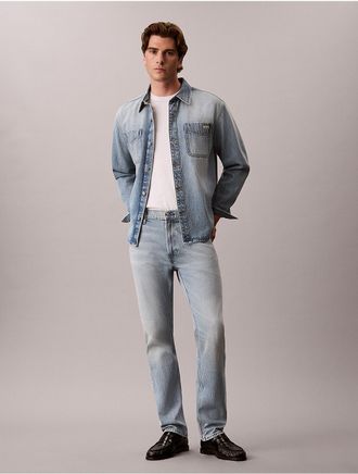 Calvin Klein Jeans Calvin Klein Mens Slim Straight Jeans - Blue - 29W x 30L