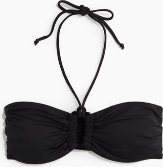 H&M Wattiertes Bandeau-Bikinitop - Schwarz