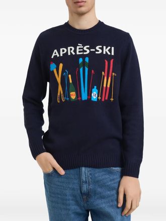 MC2 Saint Barth Trui met apr&egrave;s-ski print - Blauw