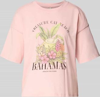 Only Boxy Fit T-Shirt aus reiner Baumwolle Modell LUCY in Rosa, Gr&ouml;&szlig;e XL