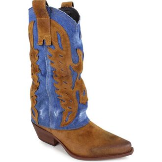 Zigi Soho Elif Western Boot in Tan Blue D at Nordstrom, Size 7Us